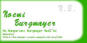 noemi burgmayer business card